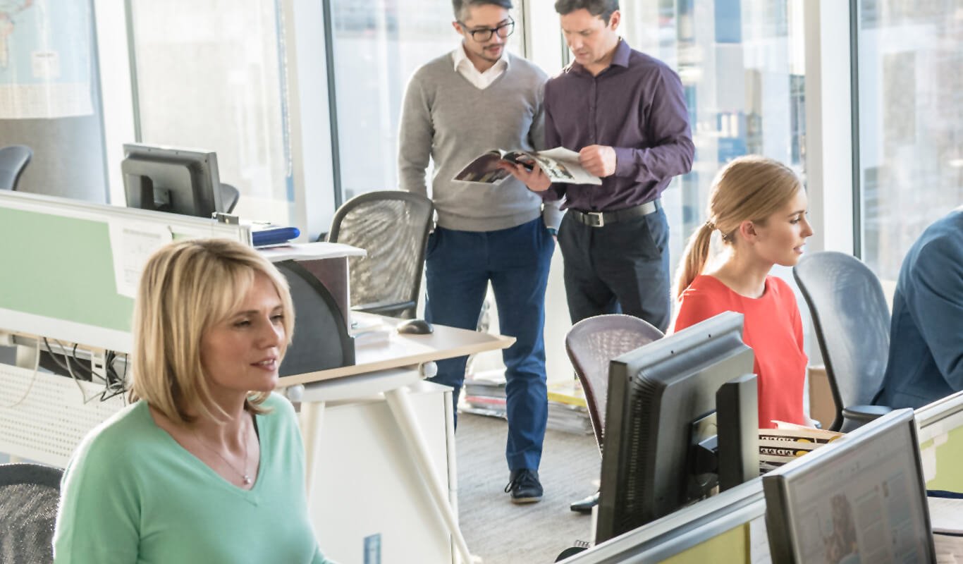 people in an office